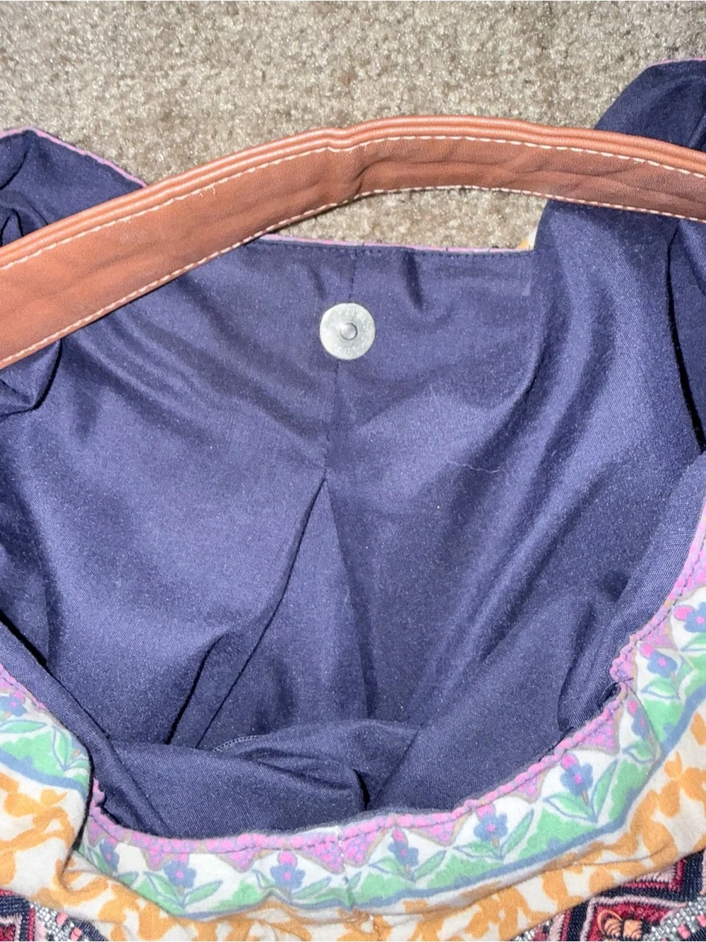 Free people poppy crescent cotton Bohemian Printed Hobo Bag in Multi-Color